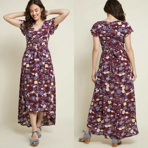 Modcloth Gallery Flattery Floral Midi Dress NEW